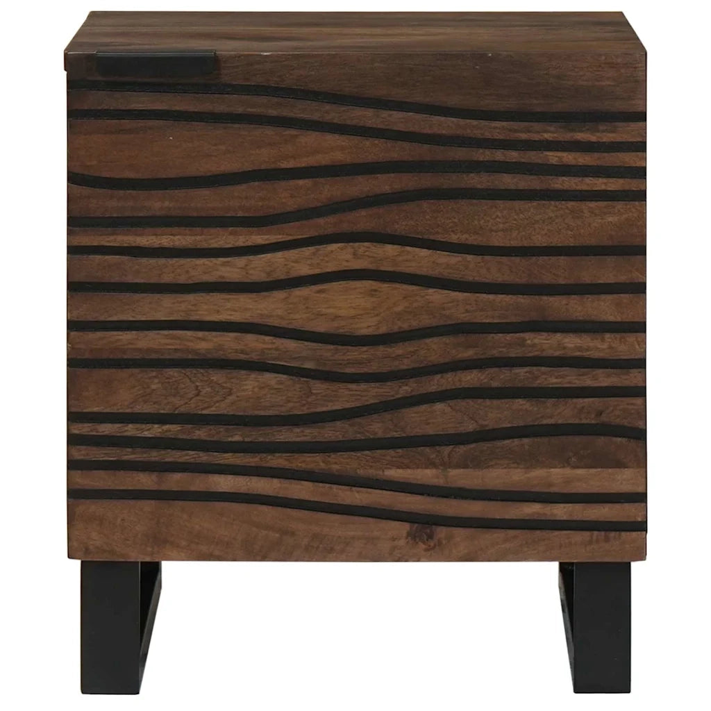 Comodino | Armadio da Notte | Mobiletto da notte Noce 40 x 33 x 46 cm Legno ingegnerizzato