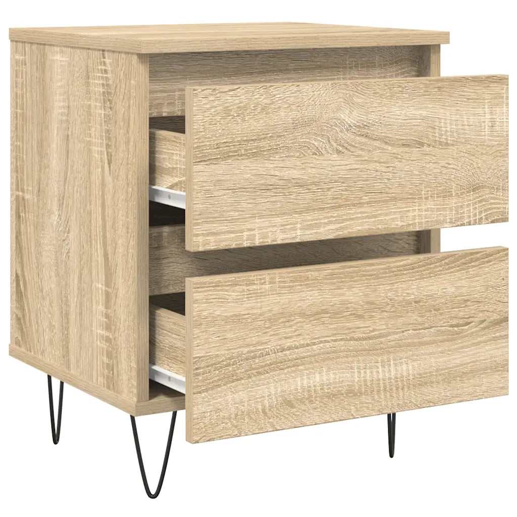 Comodino Rovere Sonoma 40x35x50 cm in Legno Multistrato