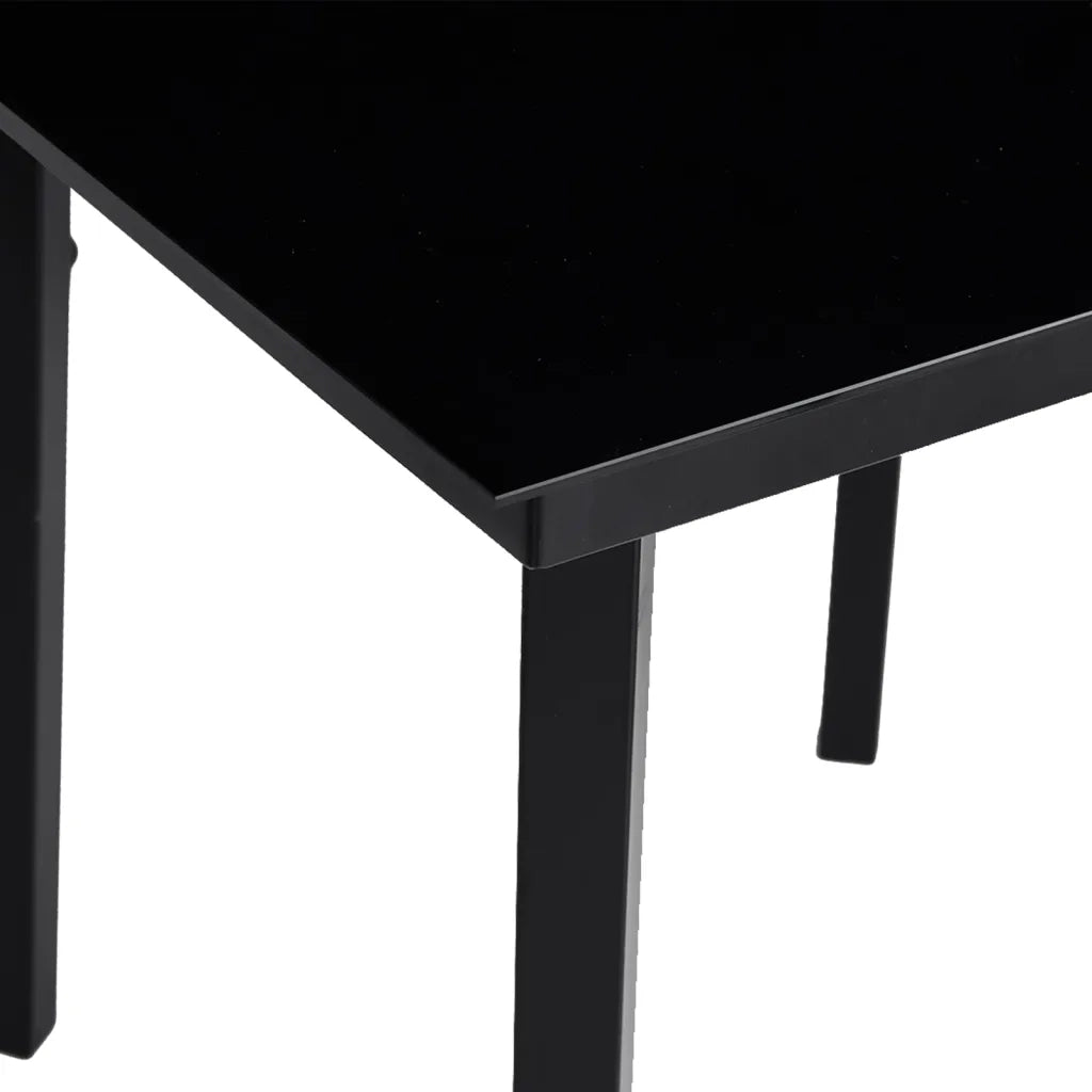 Set da Pranzo da Giardino 5 pz Nero in Rattan PVC 3099211