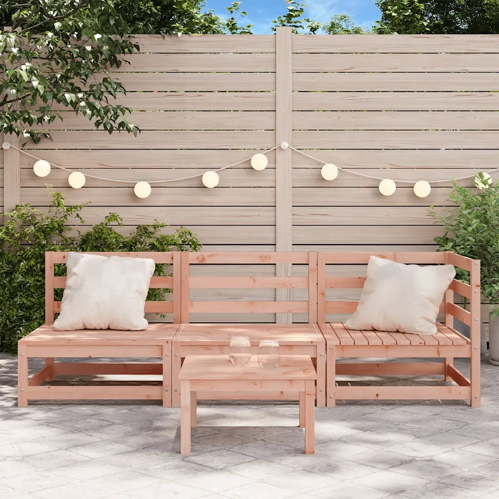 Divano da Giardino 3 Posti in Legno Massello di Douglas