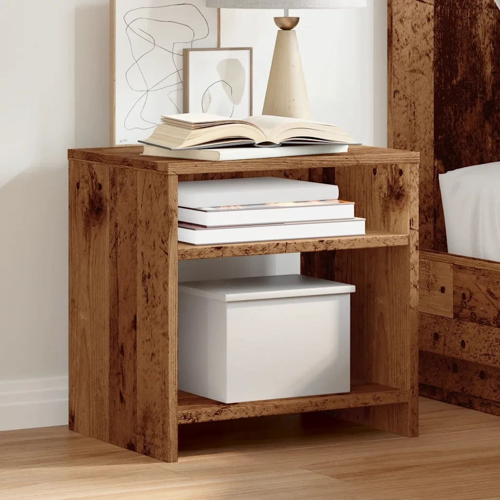 Comodini Legno Antico 2 pz 40x30x40 cm in Legno Multistrato 855763