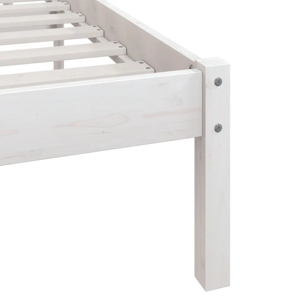 Giroletto-Struttura Letto in Legno Massello di Pino Bianco 160x200 cm