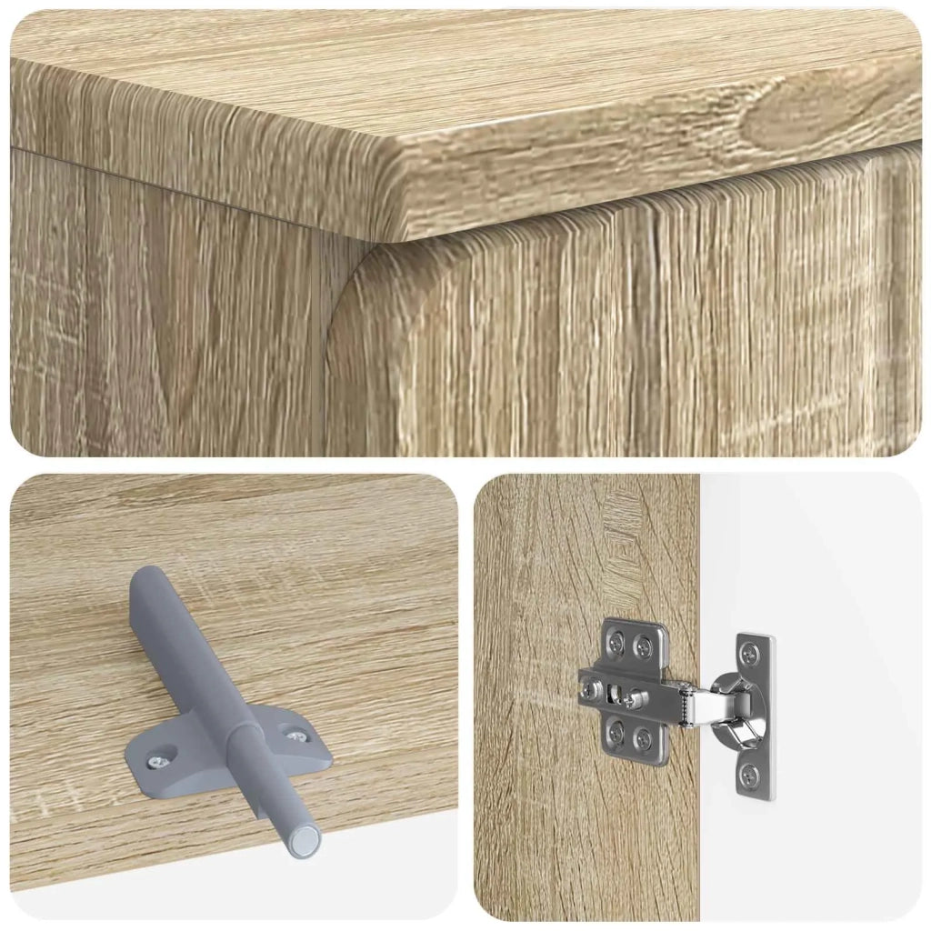 Set di armadietti da bagno in 3 pezzi ZWOLLE Rovere Sonoma 3417434