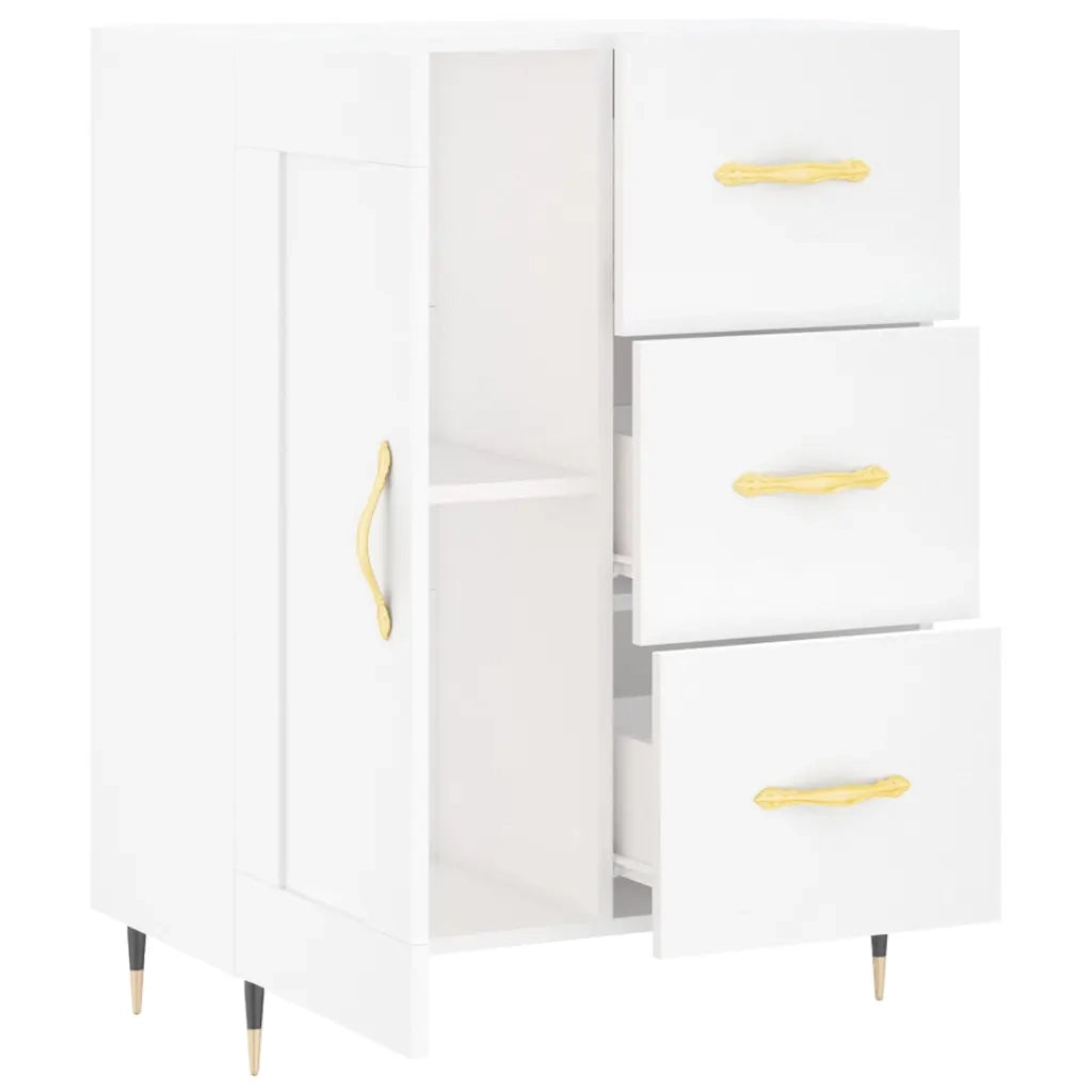 Credenza-Buffet-Armadio da cucina Bianca 69,5x34x90 cm in Legno Multistrato 162729