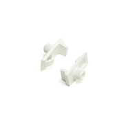 SET 12 REGGIPIANI BIANCHI 20X15MM ANTISGANCIO