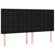 Testiera | Testata Nera 160x5x118/128 cm Tessuto