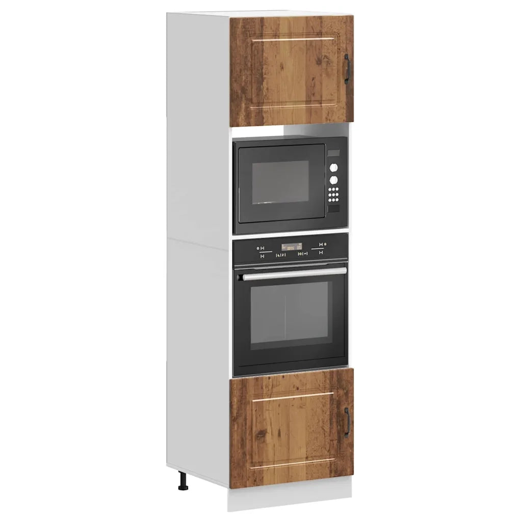 Armadi Forno 2 pz Kalmar Legno Antico in Legno Multistrato 3315039