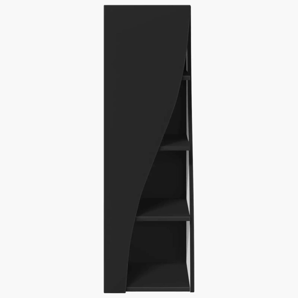 Mobile angolare 32x32x102cm Legno ingegnerizzato Nero 889856