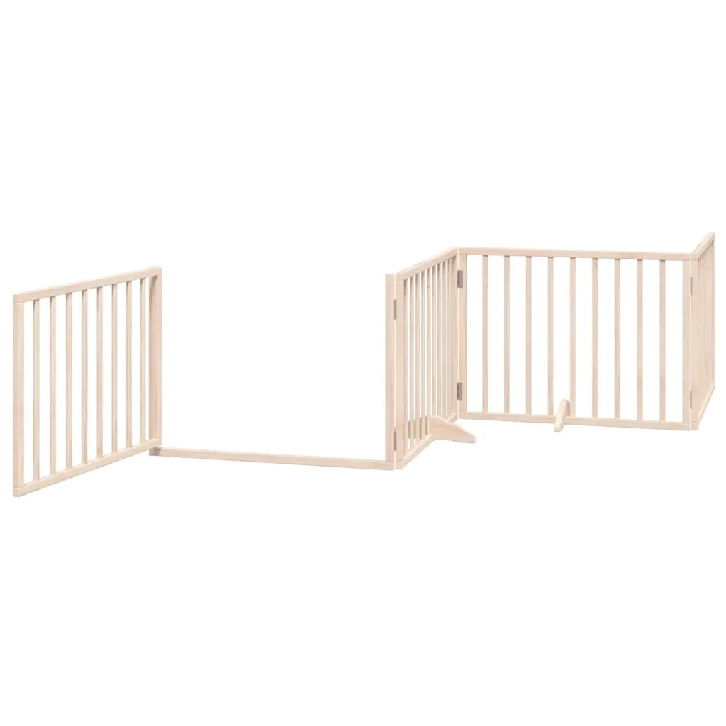 Cancello per Cani Porta Pieghevole 10 Pannelli 800 cm in Pioppo CFW4614801