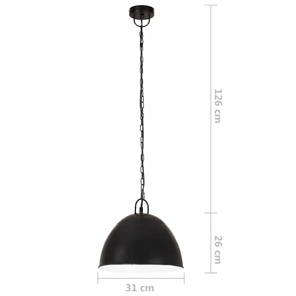 Lampada Industriale Vintage 25 W Nera Rotonda 31 cm E27 CFW9510247