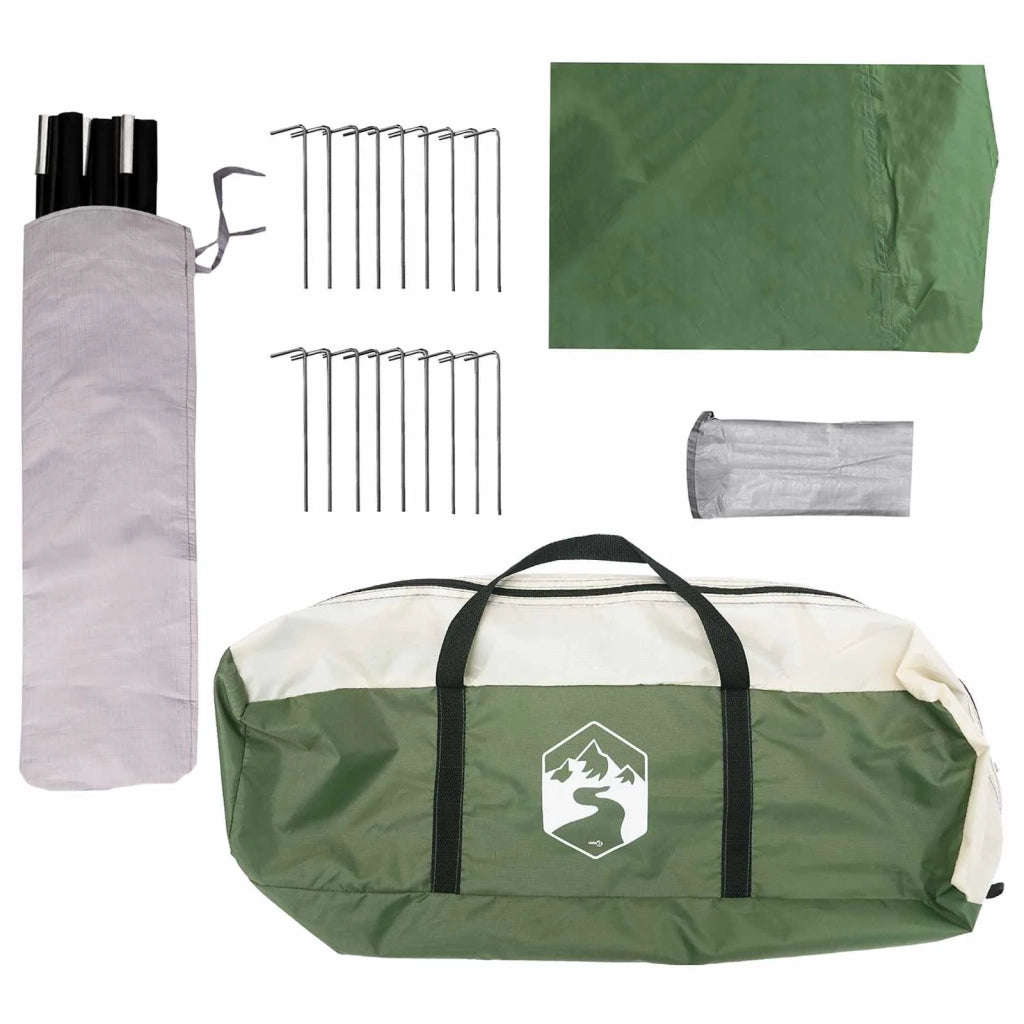 Tenda Familiare Verde 450 x 400 x 265 cm Poliestere e Acciaio 42028599