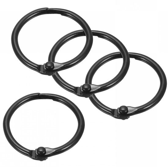 Fibra di Acciaio Inossidabile per Organizzare i Libri - Anello di Raccordo 30 mm - Anelli per Legatura - Anello per Legatura dei Libri - Duraturo - Organizzazione - Alta Qualità - Metaal - Anello di Raccordo per Libri