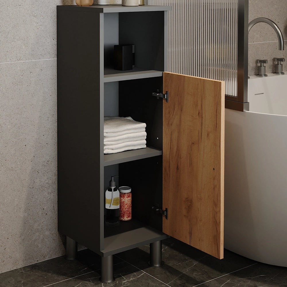 Vicco Mobile midi Antracite/quercia dorata 30 x 95 cm