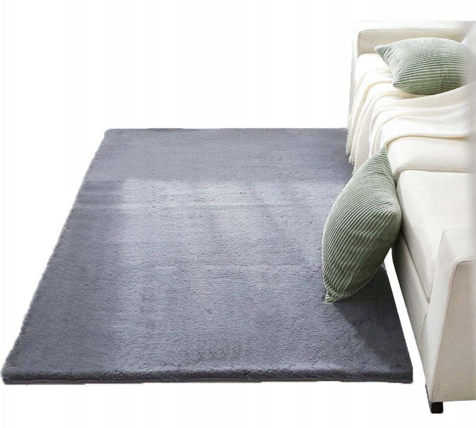 Tappeto in peluche grigio chiaro 160x220 cm