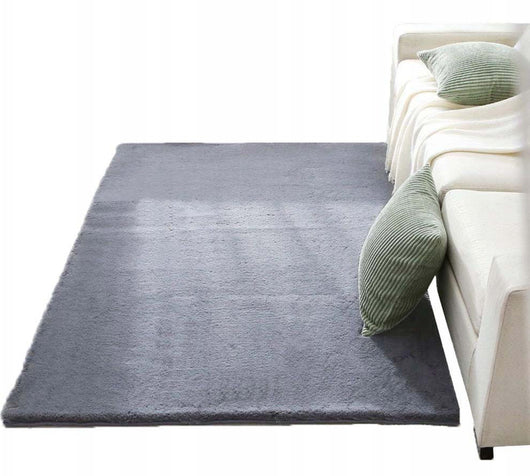Tappeto in peluche grigio chiaro 160x220 cm