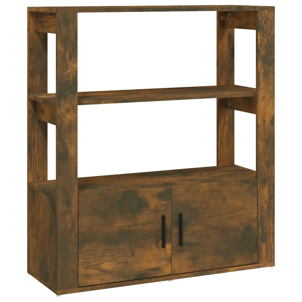 Credenza-Buffet-Armadio da cucina Rovere Fumo 80x30x90 cm in Legno Multistrato