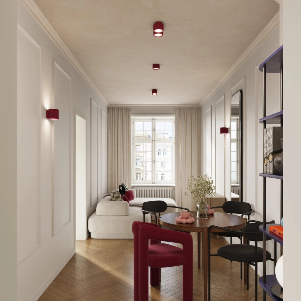 Plafoniera moderna bordeaux ovale 21cm 2xGX53 VISTAO