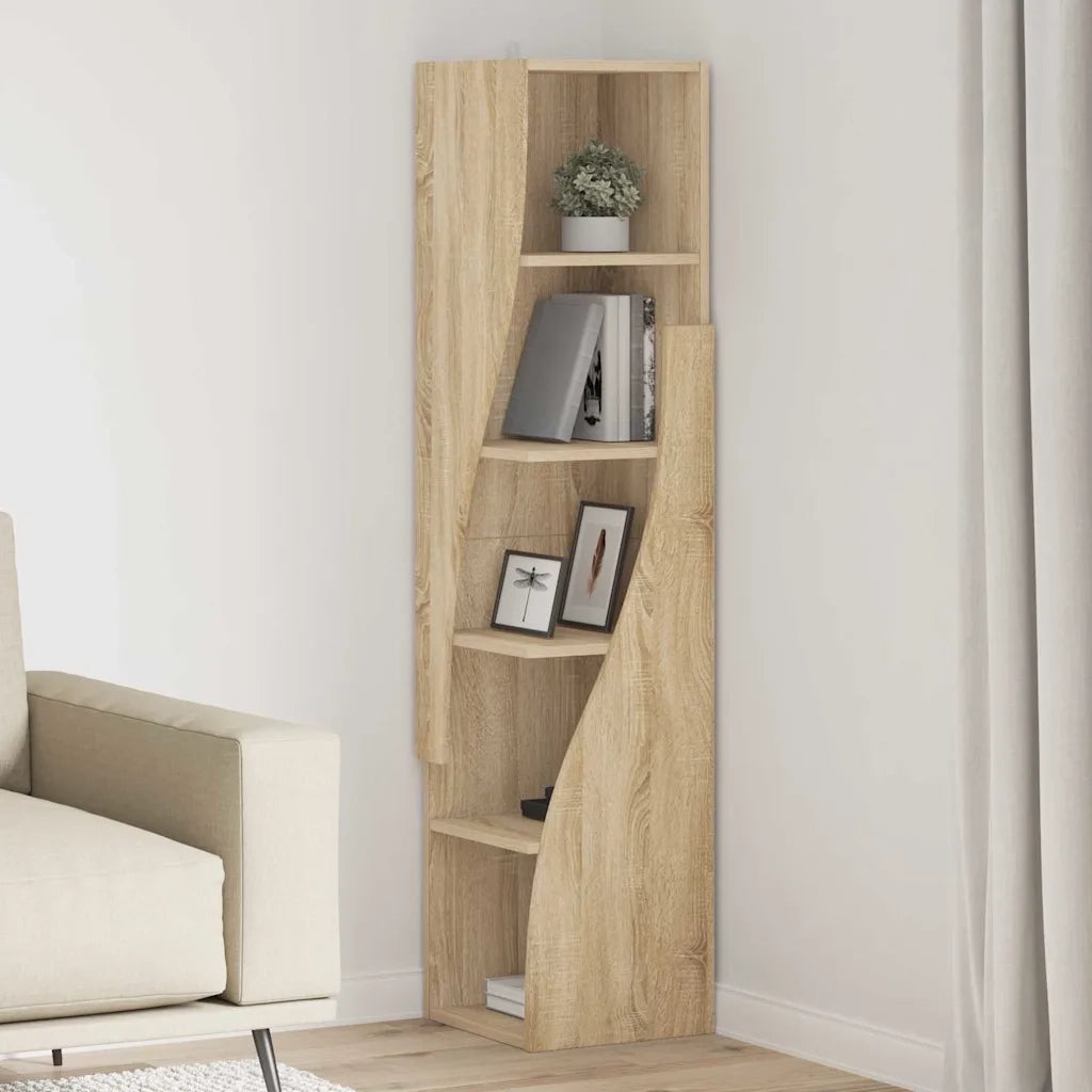 Mobile angolare Rovere Sonoma 32x32x140cm Legno multistrato