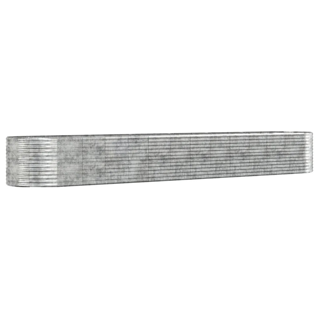 Letto Giardino Acciaio Verniciato Polvere 554x100x68cm Argento 319087