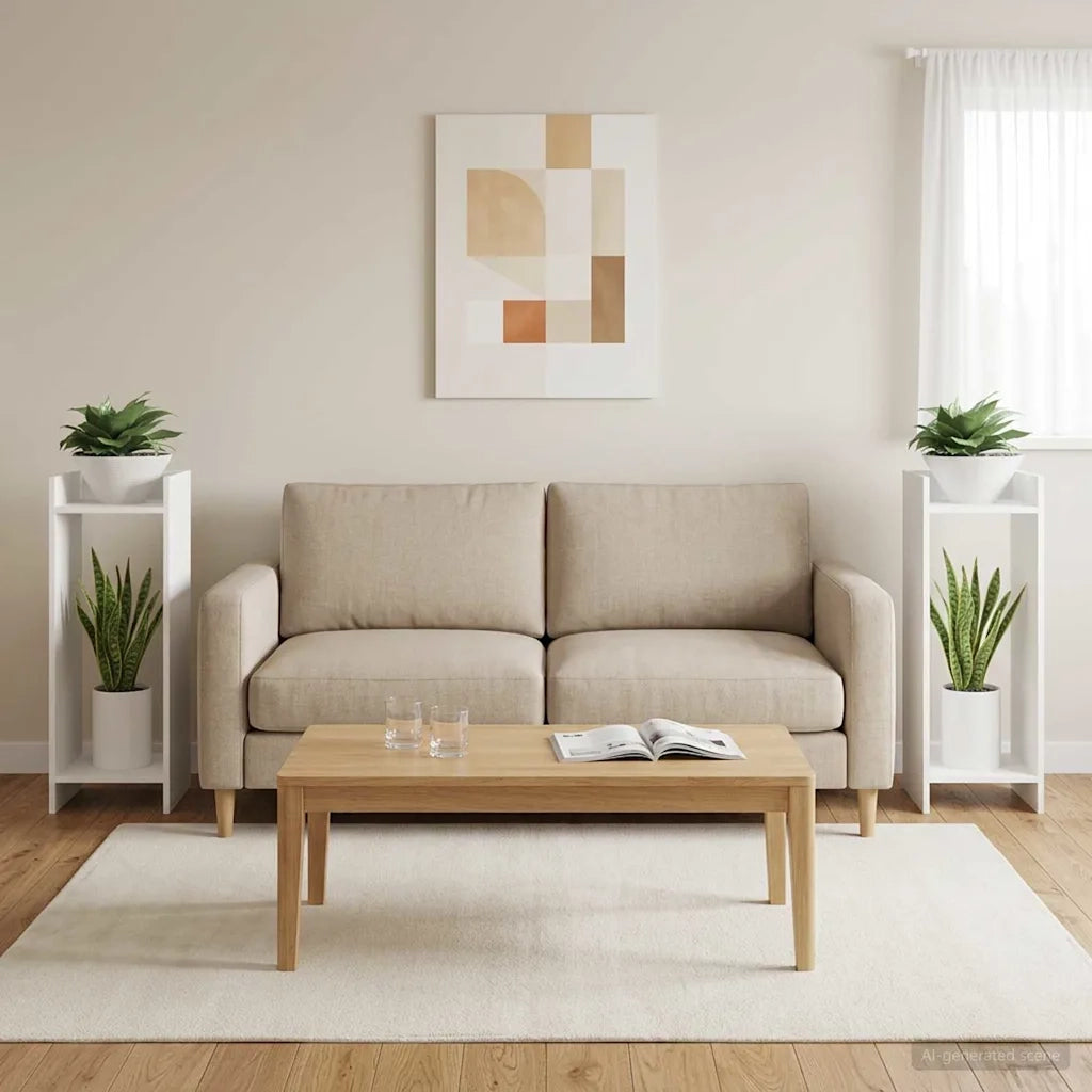 Supporto per piante 2 pcs Bianco 30 x 30 x 80 cm