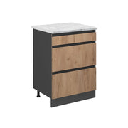 Vicco Mobiletto base per cucina Quercia dorata 60 cm PL Marmo