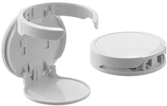 Supporto per bicchieri pieghevole da attacco alla parete - 2 pezzi - Adatto per contenitori di bevande fino a 8,3 cm - Progettato per risparmiare spazio - Funzione antiscivolo
