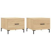2 pz Tavolini salotto | Tavolino da caff¨¨ | Tavolino da Soggiorno Rovere Sonoma 50x50x40cm Legno Multistrato