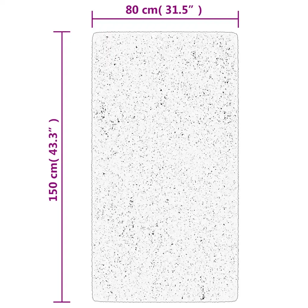 Tappeto IZA a Pelo Corto Aspetto Scandinavo Grigio 80x150 cm 375450