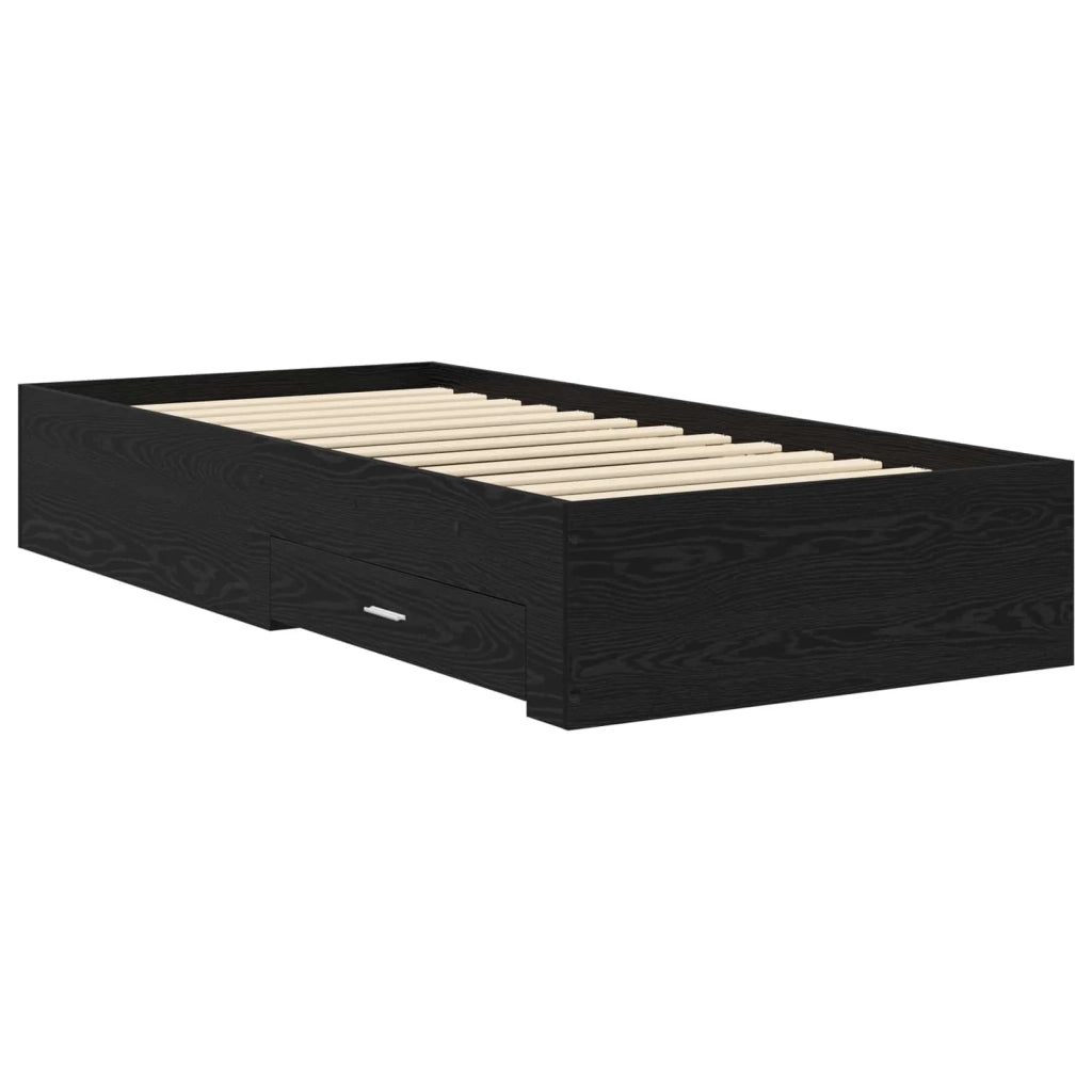 Telaio del letto con storage Rovere Nero 80 x 200 cm 3429531