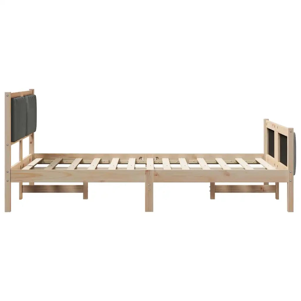 Struttura del Letto marrone e grigio scuro 120 x 190 cm 878485