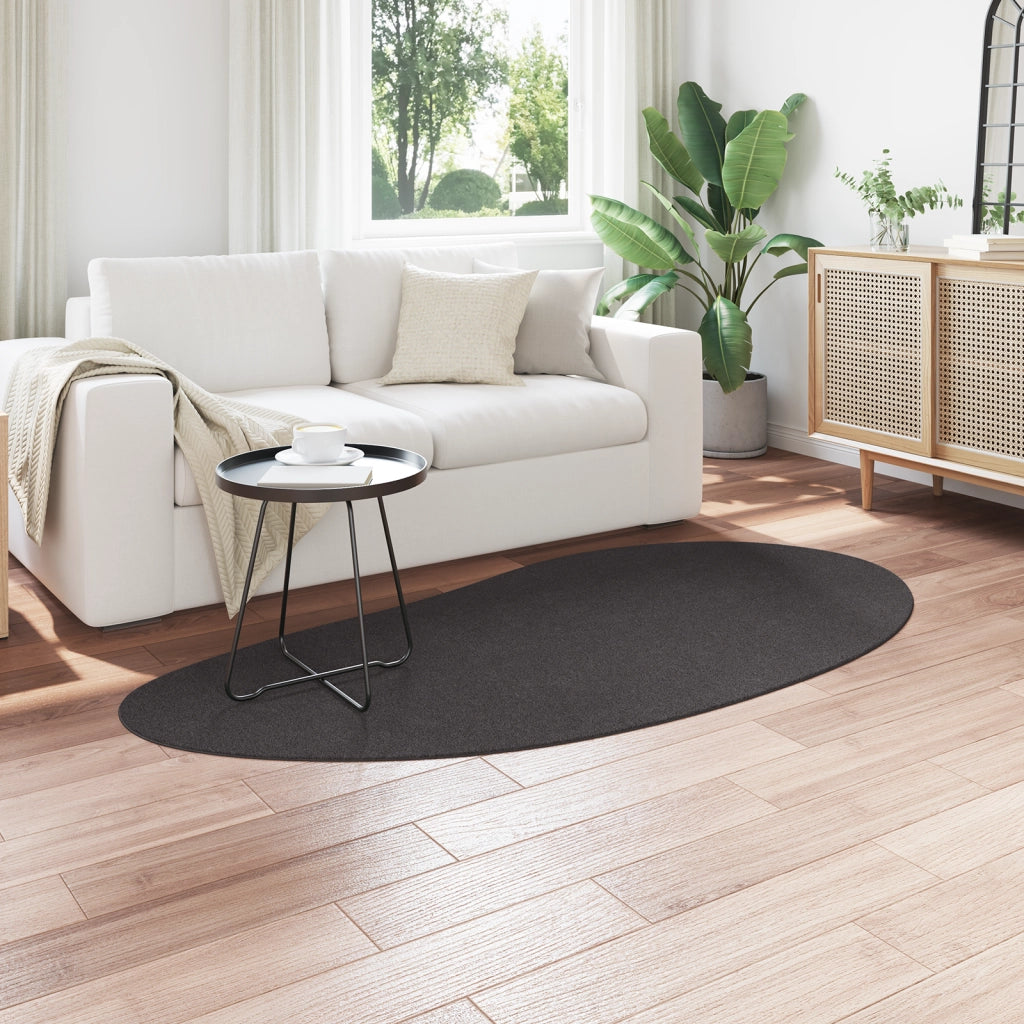 Tappeto Antracite 100x200 cm Poliestere Antiscivolo