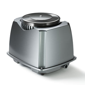 CAP-100 Aeratore acquario 70 W, ossigenatore per laghetti da giardino da 80 m³ e acquari, pompa d'aria 100 l/min con 4 uscite, sistema di aerazione con pietra d'aria e valvola di non ritorno