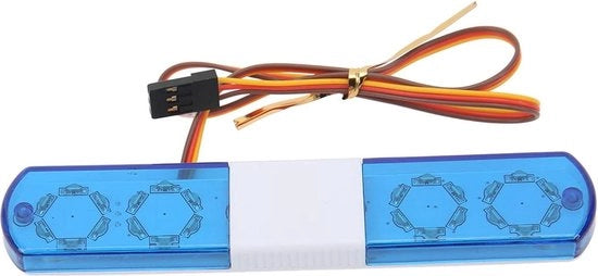 Luce a LED di Simulazione di Design 4 Modi - Lampada Flash di Polizia - Luce Allarmante - Blu - per 1/8 1/10 Auto RC.