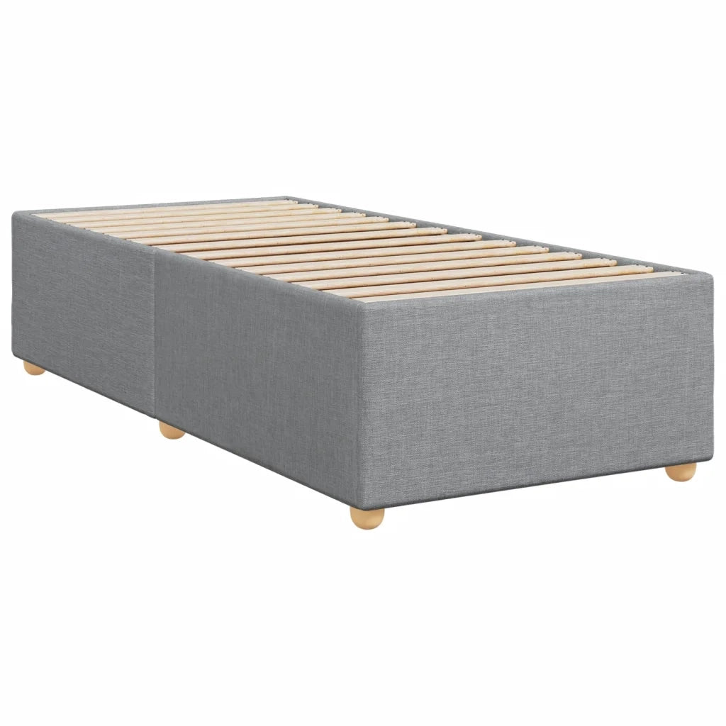 Giroletto a Molle con Materasso Grigio Chiaro 90x190 cm Tessuto 3291128