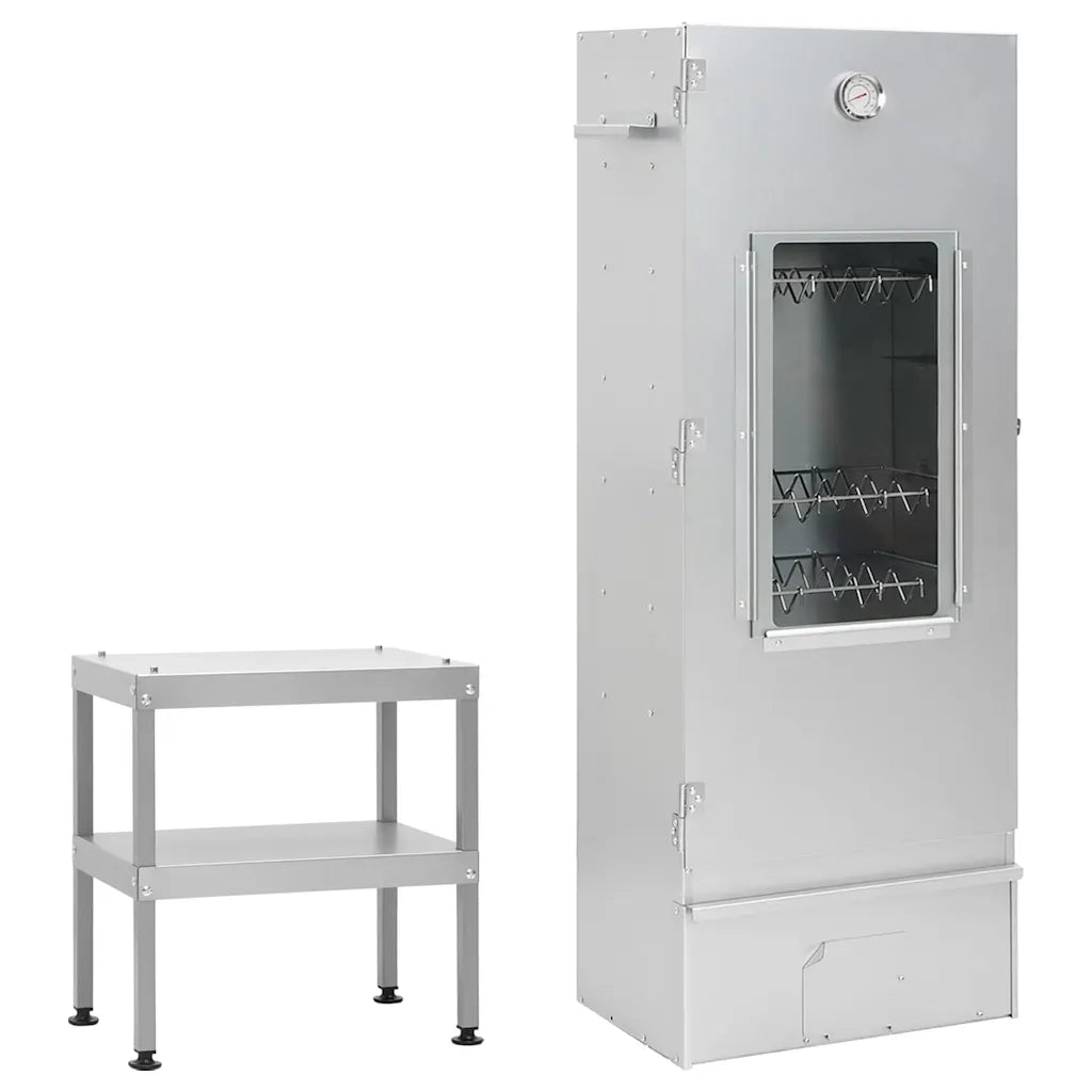 Forno Affumicatore BBQ con Tavolino in Acciaio Zincatocod mxl 125448