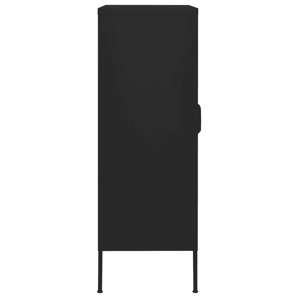 Armadietto Nero 80x35x101,5 cm in Acciaio