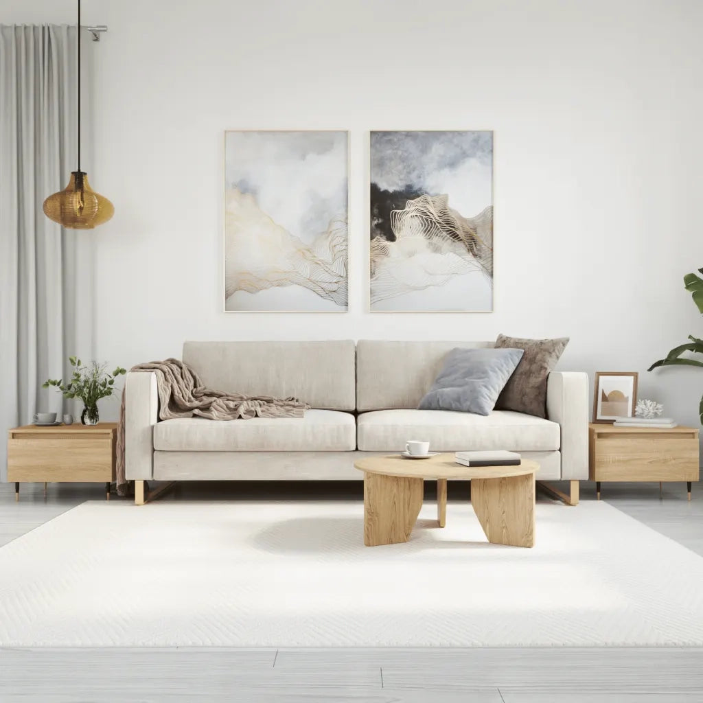 2 pz Tavolini salotto | Tavolino da caff¨¨ | Tavolino da Soggiorno Rovere Sonoma 50x46x35cm Legno Multistrato