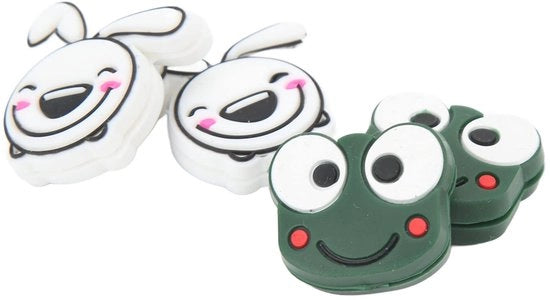 Demperlente Tennis con Patterno Cartoon - Assorbimento del Colpo - Comodo - Portatile - Leggero - Materiale Silicone Premium - Demolitore di Vibrazioni