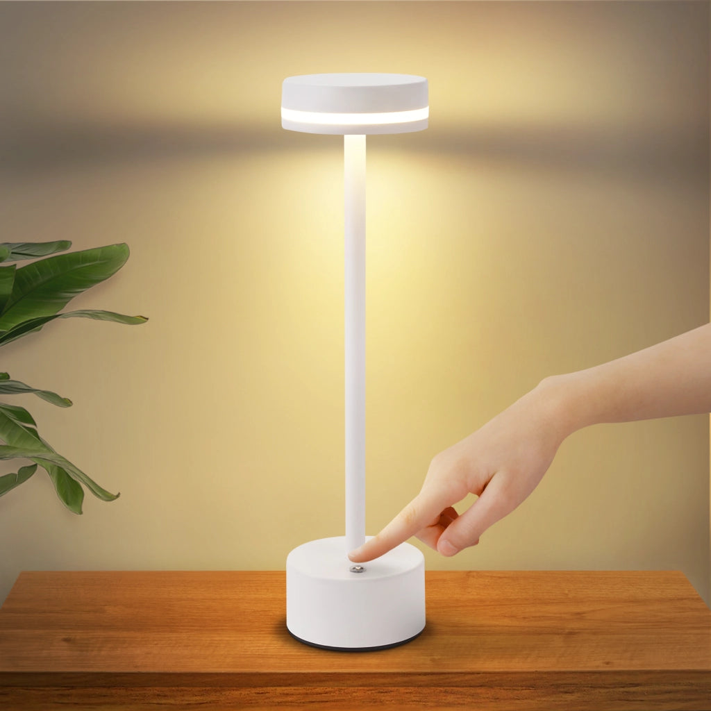 ZMH Lampada da tavolo LED bianca wireless touch dimmerabile H32cm per comodino camera letto