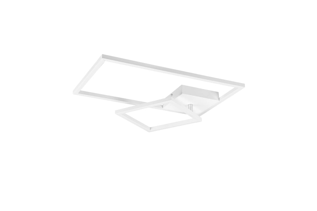 Plafoniera da Interno a LED in Metallo Bianco Opaco