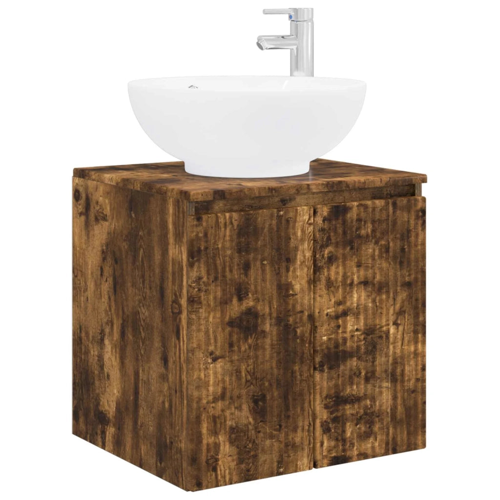 Set di Armadi da Bagno 5 pcs Rovere Fumo Legno ingegnerizzato 3406475