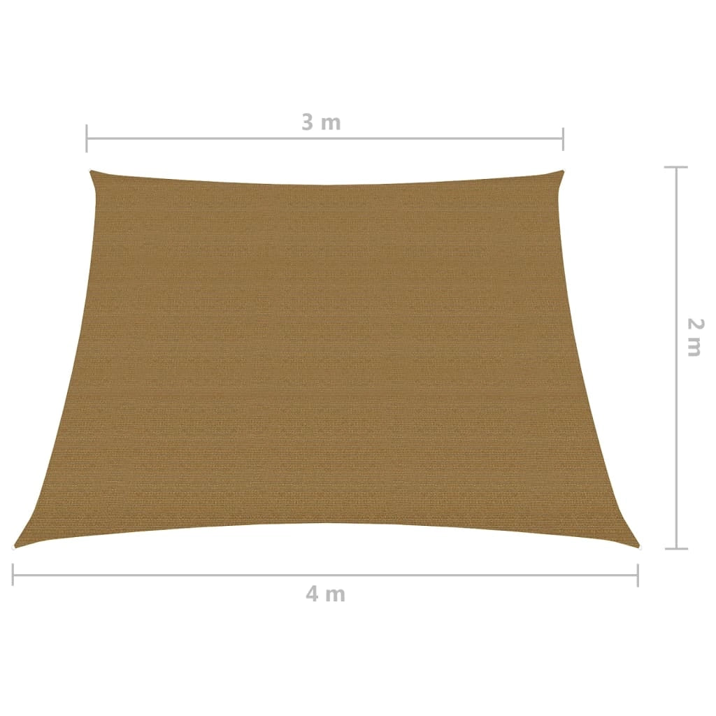 Vela ombreggiante/ombrellone 160 g/m² 3/4 x 2 m HDPE tortora 02_0009309