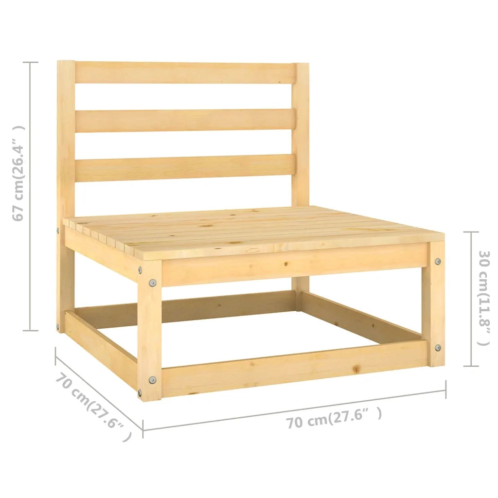 Set Salotto Giardino 9 pz Cuscini Antracite Legno Massello Pino 3076834