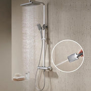 Termostato doccia a pioggia - alta pressione - 30 x 20 cm - doccia a pioggia quadrata 90-120 cm senza rubinetto