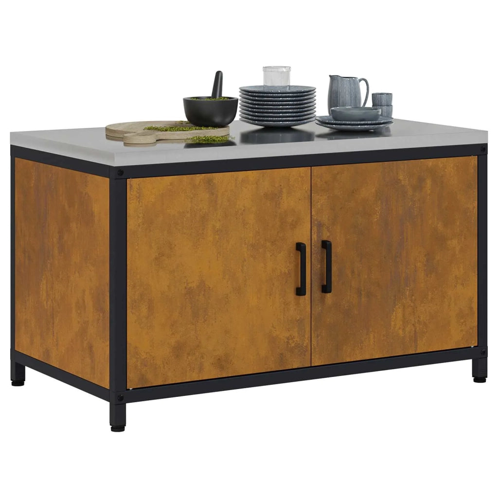 Stoccaggio in cucina con porta Ruggine 90 x 50 x 53 cm Acciaio 875002