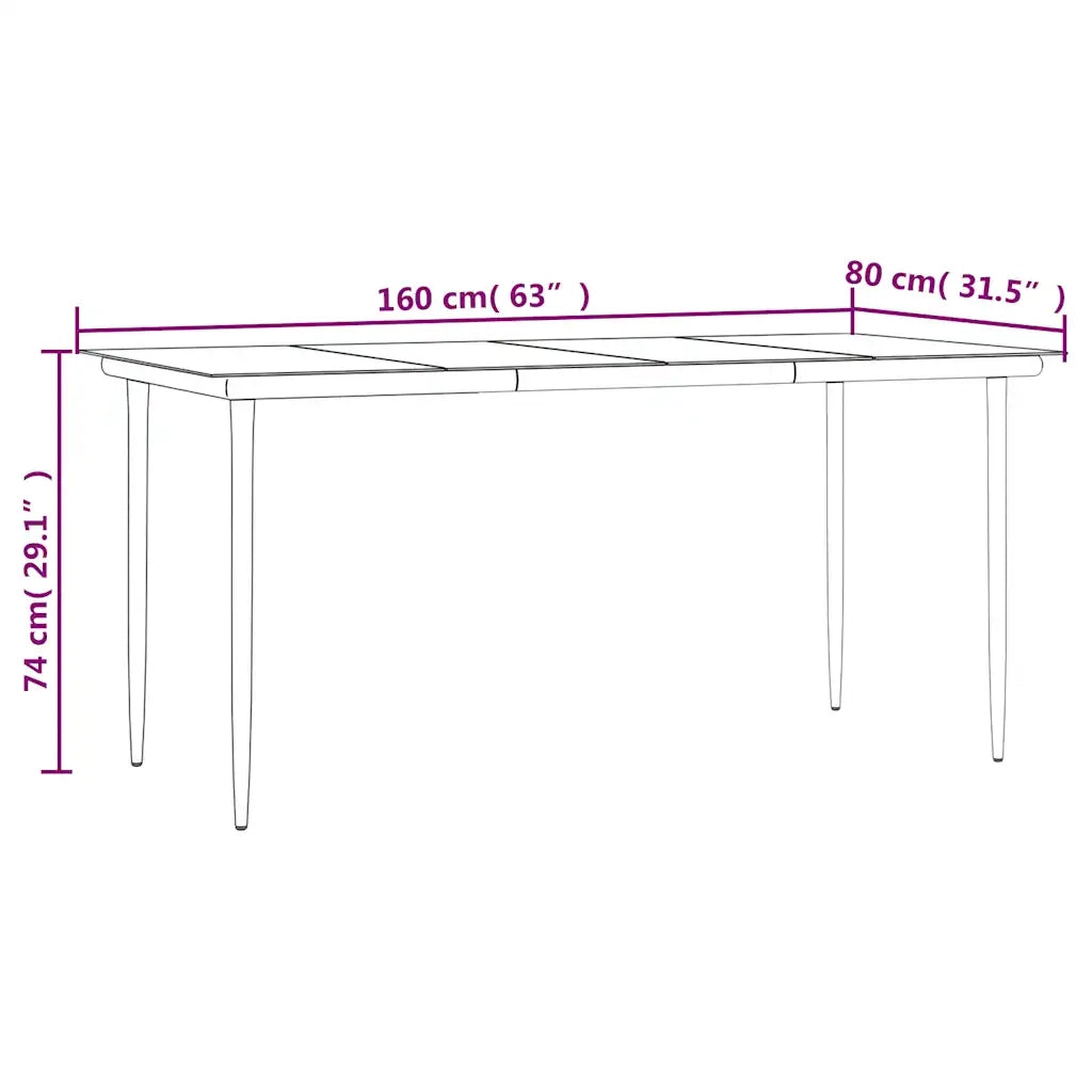 Set da Pranzo da Giardino 7 pz con Cuscini in Polyrattan Grigio 3262989