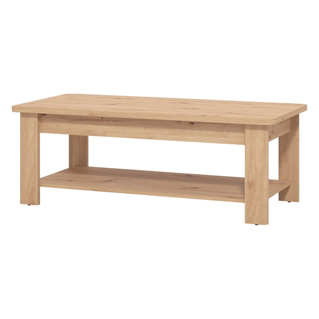 Pella, Tavolino da Salotto un Vano, 124x60x45h cm Marrone Rovere Nodi