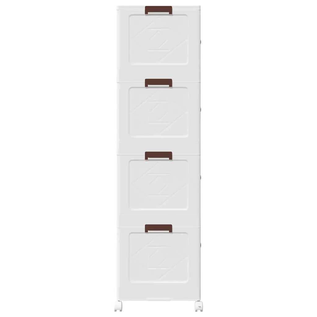 Scatola Portaoggetti con Ruote 4 Livelli 75 L 64x40x141,5 cm 4012372