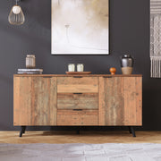 MOBILE TV con 3 cassetti e ripiani regolabili 140x35x70 cm marrone antico