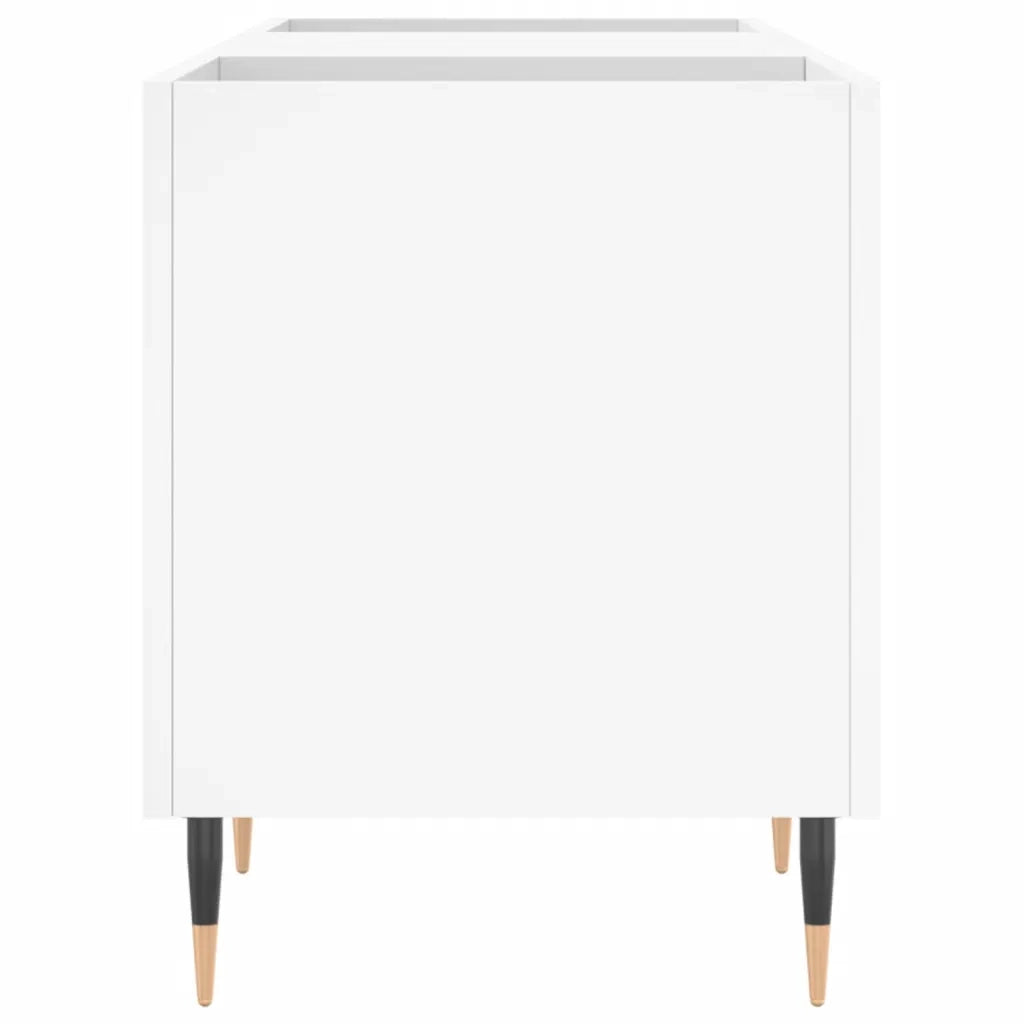 Mobile Porta Dischi Bianco 121x38x48 cm in Legno Multistrato 831668